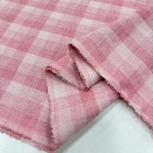 Ekose Kırışmayan Keten Kumaş