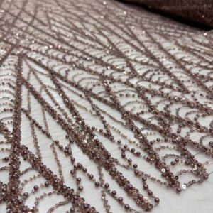 Taşlı Dantel Kumaş Sütlü Kahve