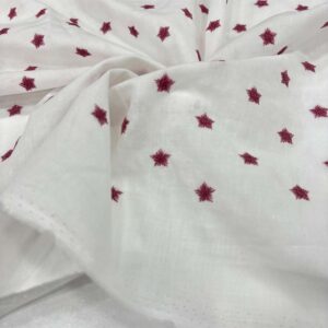 Nakışlı Vual Kumaş Bordo Nakışlı Vual Kumaş Bordo