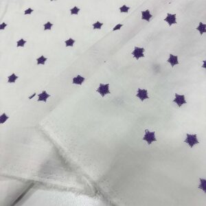 Nakışlı Vual Kumaş Mor