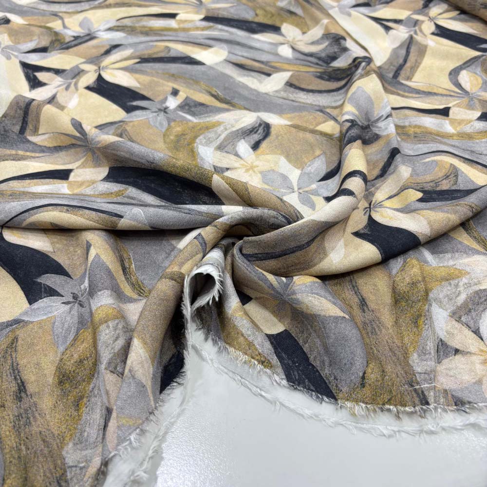 Desenli İpek Vual Kumaş Desenli İpek Vual Kumaş