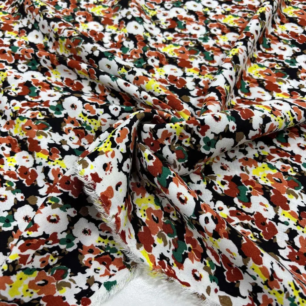 Desenli Viskon Kumaş