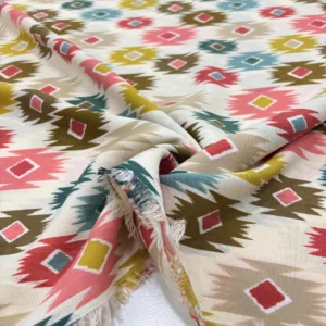 Desenli Viskon Kumaş