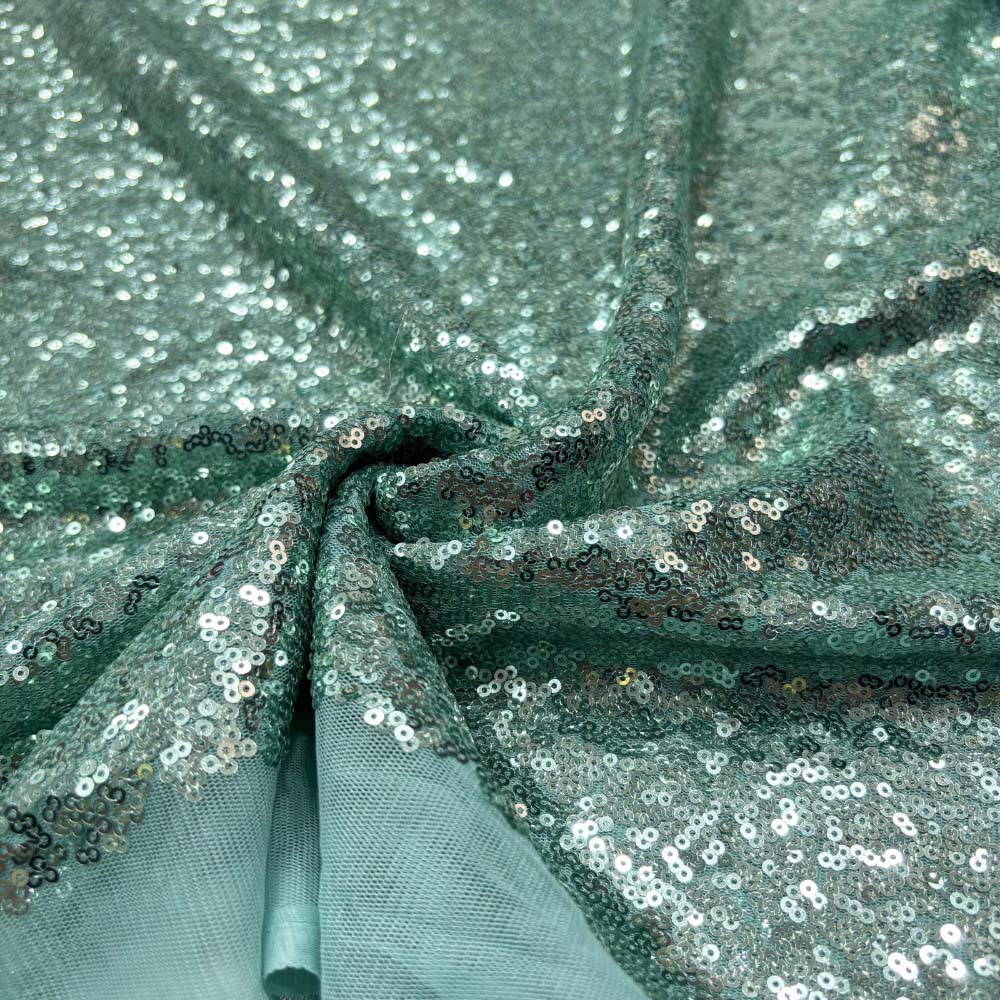 Payet Kumaş Çimen Su Yeşili Payet Kumaş Çimen Su Yeşili