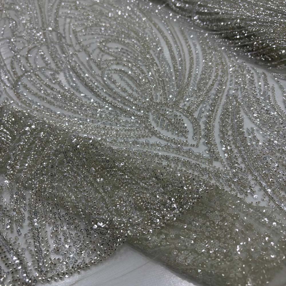 Taşlı Dantel Kumaş Açık Yeşil Taşlı Dantel Kumaş Açık Yeşil