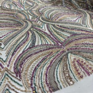 Taşlı Dantel Kumaş Renkli Taşlı Dantel Kumaş Renkli
