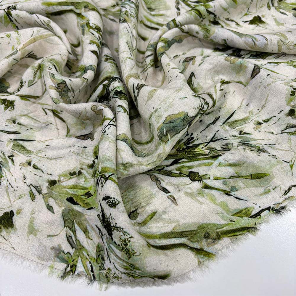 Desenli İpek Vual Kumaş Desenli İpek Vual Kumaş