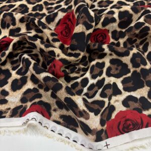 Desenli İpek Vual Kumaş