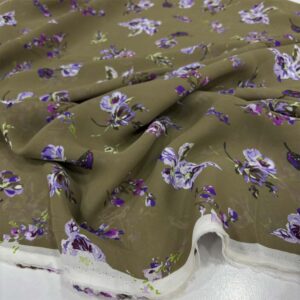 İnce Desenli Krep Empirme Kumaş