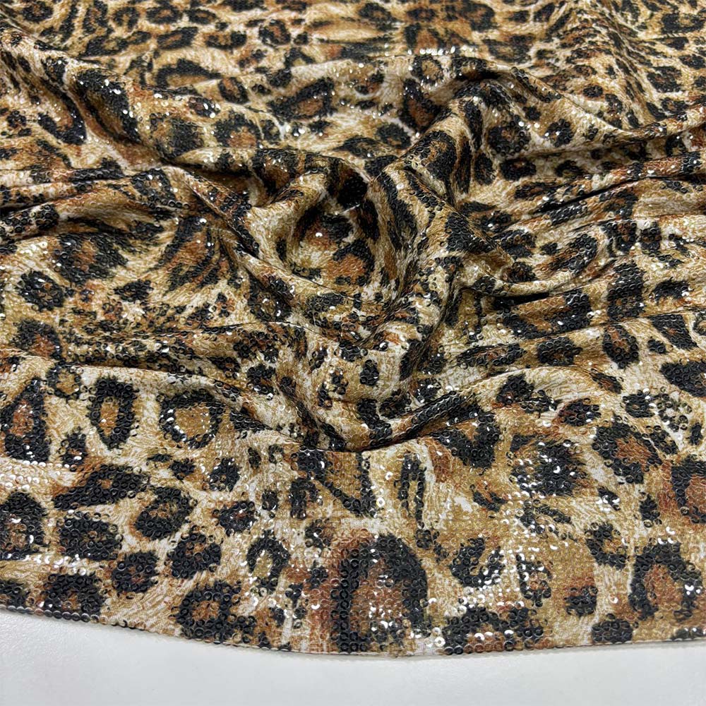Leopar Desenli Payet Kumaş Leopar Desenli Payet Kumaş