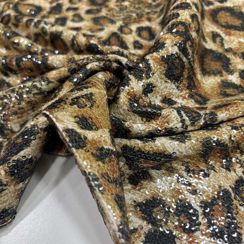 Leopar Desenli Payet Kumaş Leopar Desenli Payet Kumaş