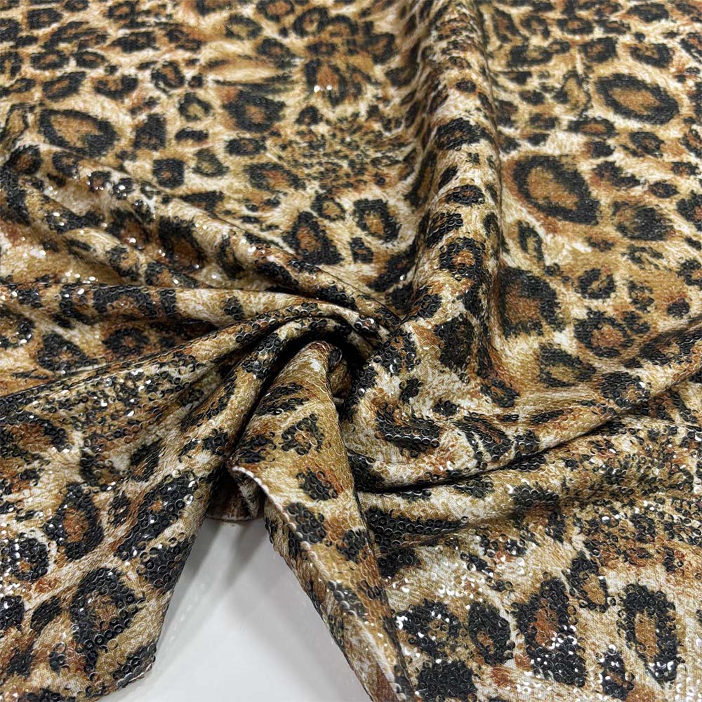 Leopar Desenli Payet Kumaş Leopar Desenli Payet Kumaş