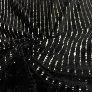 Pul Baskı Kadife Kumaş Gold