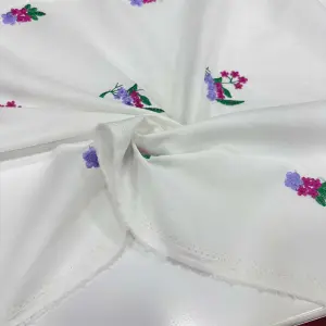 Nakışlı Poplin Kumaş Nakışlı Poplin Kumaş