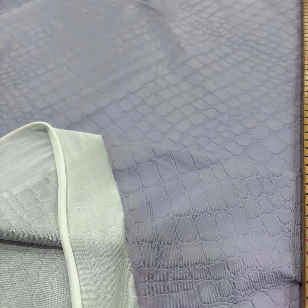 Desenli Deri Kumaş Gri