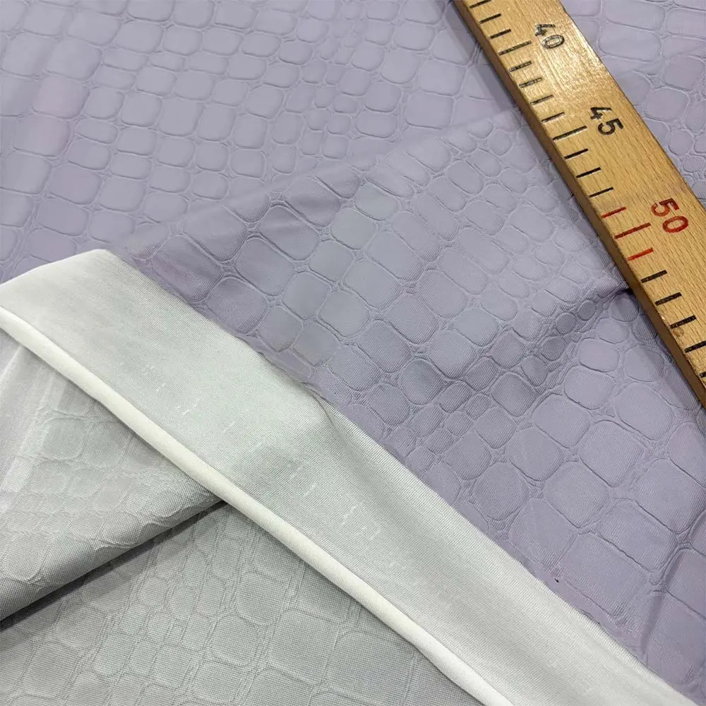 Desenli Deri Kumaş Gri