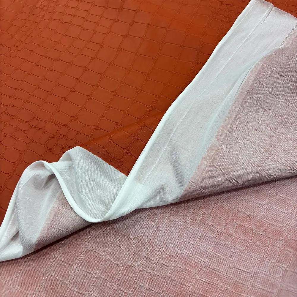 Desenli Deri Kumaş Kiremit