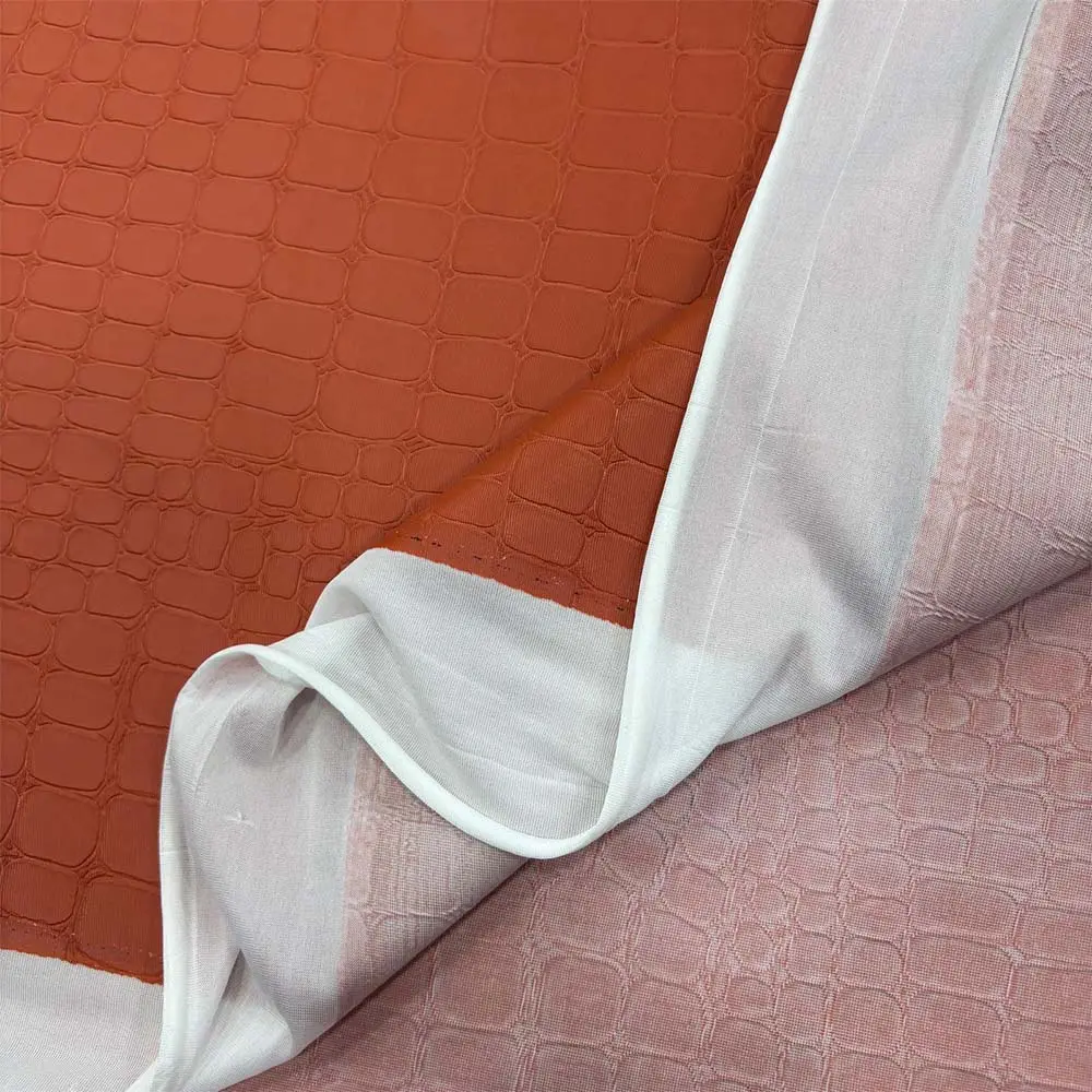 Desenli Deri Kumaş Kiremit