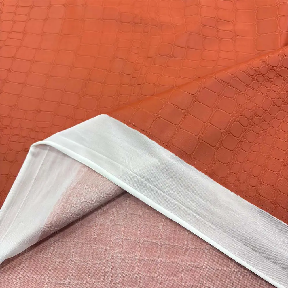 Desenli Deri Kumaş Kiremit