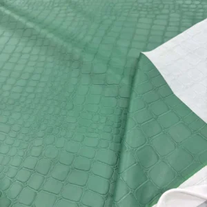 Desenli Deri Kumaş Yeşil