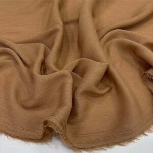 Dökümlü Simli Orkide Kumaş Hardal