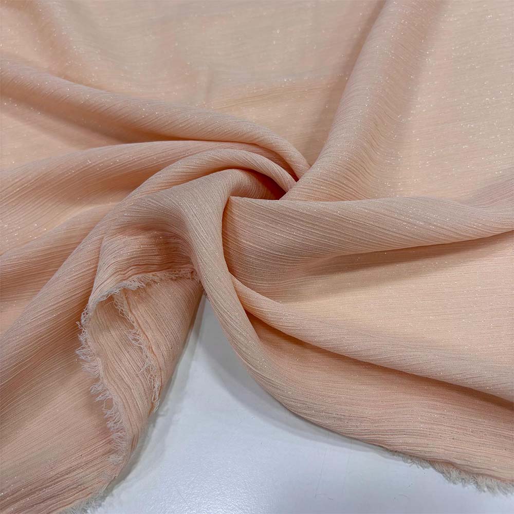 Dökümlü Simli Orkide Kumaş Somon Dökümlü Simli Orkide Kumaş Somon