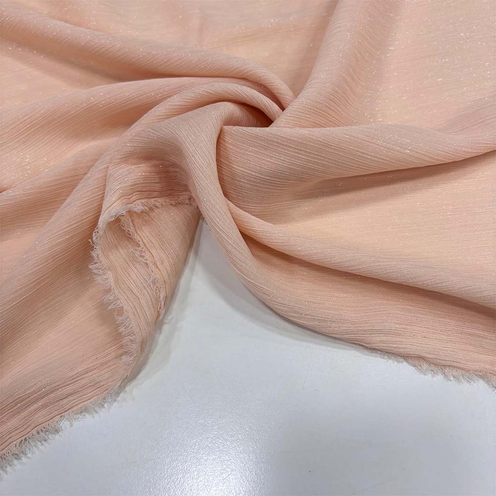 Dökümlü Simli Orkide Kumaş Somon Dökümlü Simli Orkide Kumaş Somon