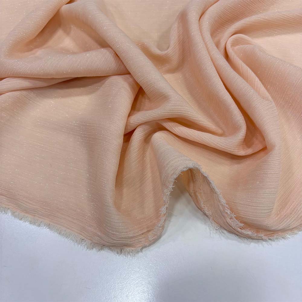 Dökümlü Simli Orkide Kumaş Somon Dökümlü Simli Orkide Kumaş Somon