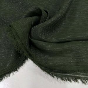 Dökümlü Simli Orkide Kumaş Zümrüt