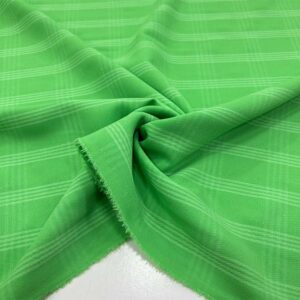 Ekose Dokulu Krep Kumaş Yeşil