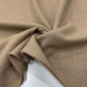 Kareli Flanel Kumaş Camel