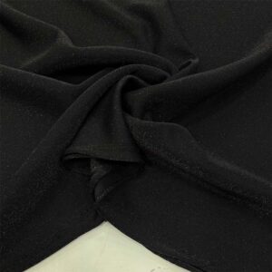 Simli İnce Triko Kumaş Siyah