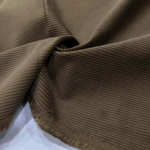 Cosserat Fransız Fitilli Kadife Kumaş Camel