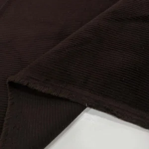 Cosserat Fransız Fitilli Kadife Kumaş Kahverengi