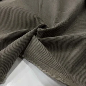 Cosserat Fransız Fitilli Kadife Kumaş Küf Yeşili