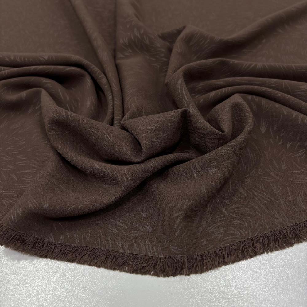 Kendinden Desenli Medine İpeği Kumaş Kahverengi Kendinden Desenli Medine İpeği Kumaş Kahverengi