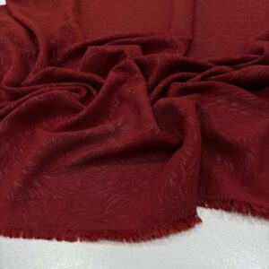 Kendinden Desenli Medine İpeği Kumaş Kiremit