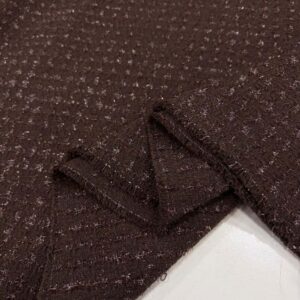 Simli Şanel Kumaş Kahverengi