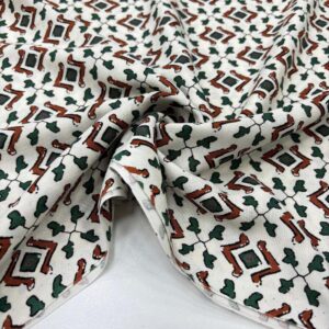 Desenli Viskon Kumaş