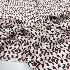 Desenli Viskon Kumaş