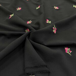 Nakışlı Krep Kumaş Nakışlı Krep Kumaş