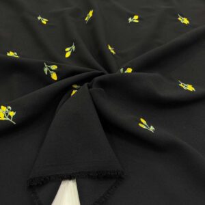 Nakışlı Krep Kumaş Nakışlı Krep Kumaş