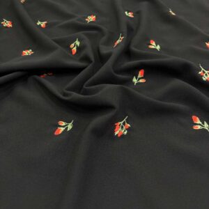 Nakışlı Krep Kumaş