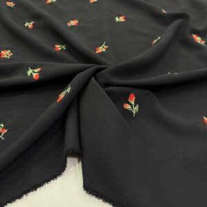 Nakışlı Krep Kumaş