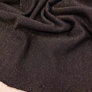 Simli Triko Kumaş Kahverengi