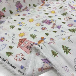 Desenli Bebek Müslin Kumaş