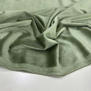 İpek Kadife Kumaş Çağla Yeşili