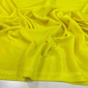İpek Kadife Kumaş Neon Sarı