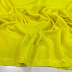 İpek Kadife Kumaş Neon Sarı