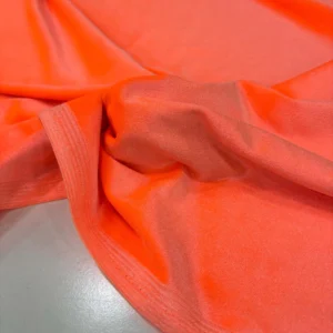İpek Kadife Kumaş Neon Turuncu